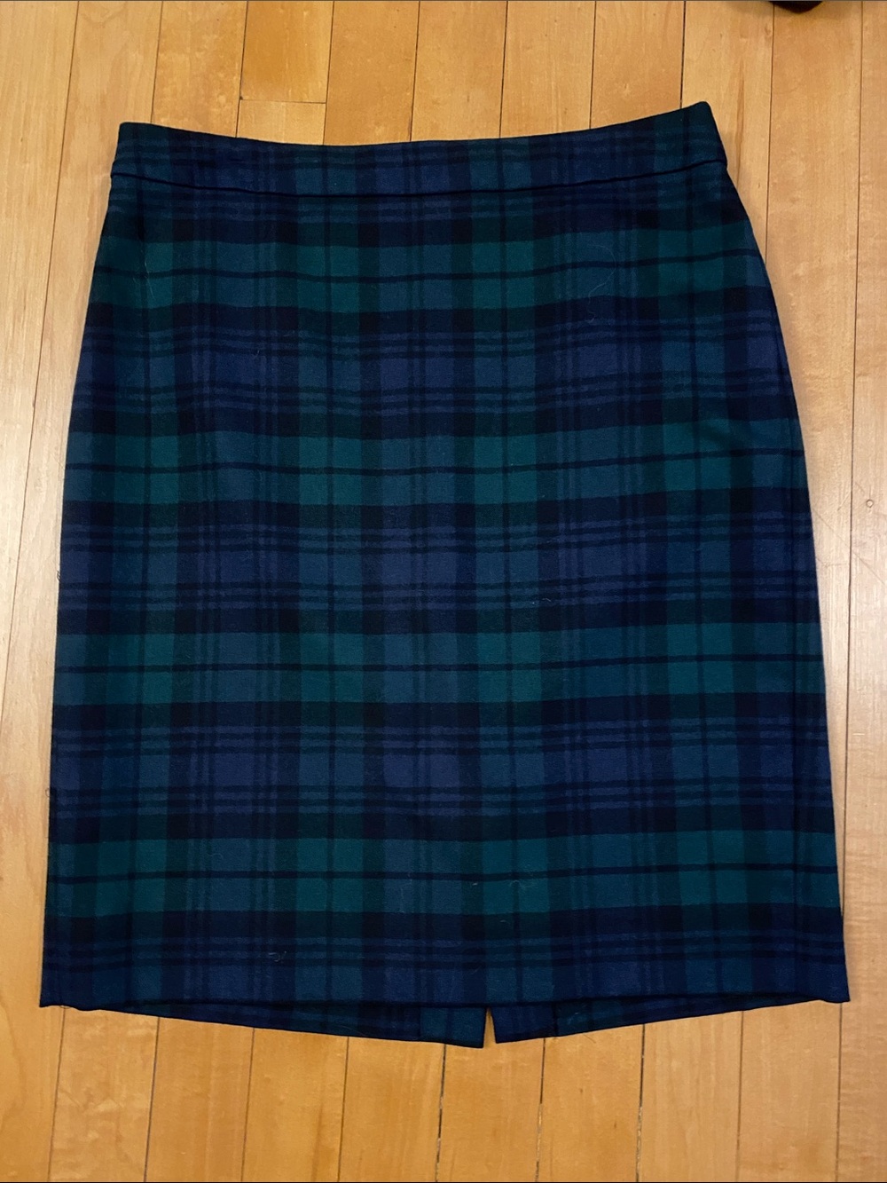 J. Crew Black Watch Plaid No. 2 Pencil Skirt